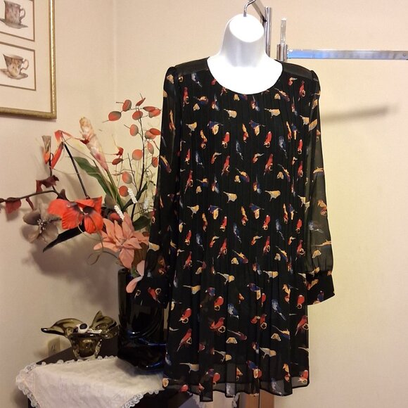 NWOT MINA UK Women’s Unique Design Well Tailored Pleated Lined Dress Size 10 - Picture 3 of 9